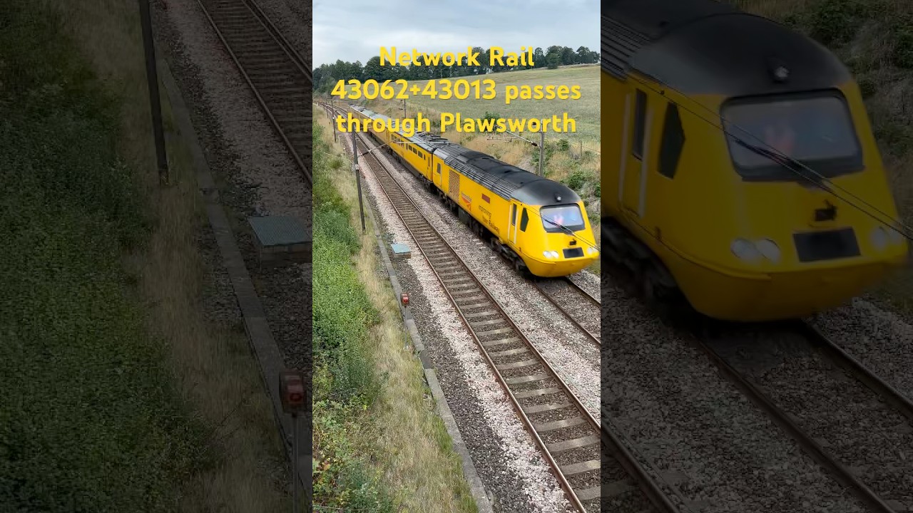 Network Rail 43062 &ldquo;John Armitt&rdquo; + 43013 &ldquo;Mark Carne CBE&rdquo; passes through Plawsworth. #networkrail