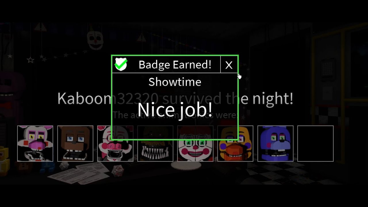 Fnaf Roblox Ultimate Random Night: Showtime