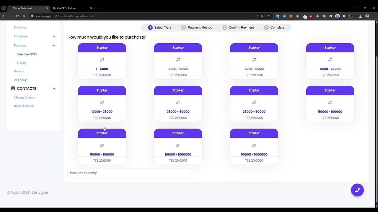 Jinsi ya kutumia dashboard ya Rodline SMS