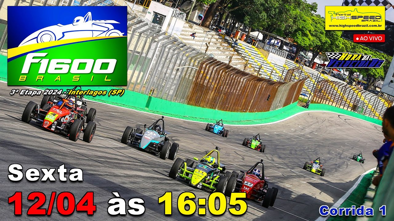 🔴 F&Oacute;RMULA 1600 | Corrida 1 | 3&ordf; Etapa 2024 | Interlagos (SP)
