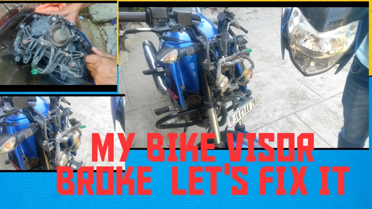 PULSAR 135 BIKE VISOR RESTORATION/बाइक का छज्जा कैसे ठीक करें.. FULL DETAIL