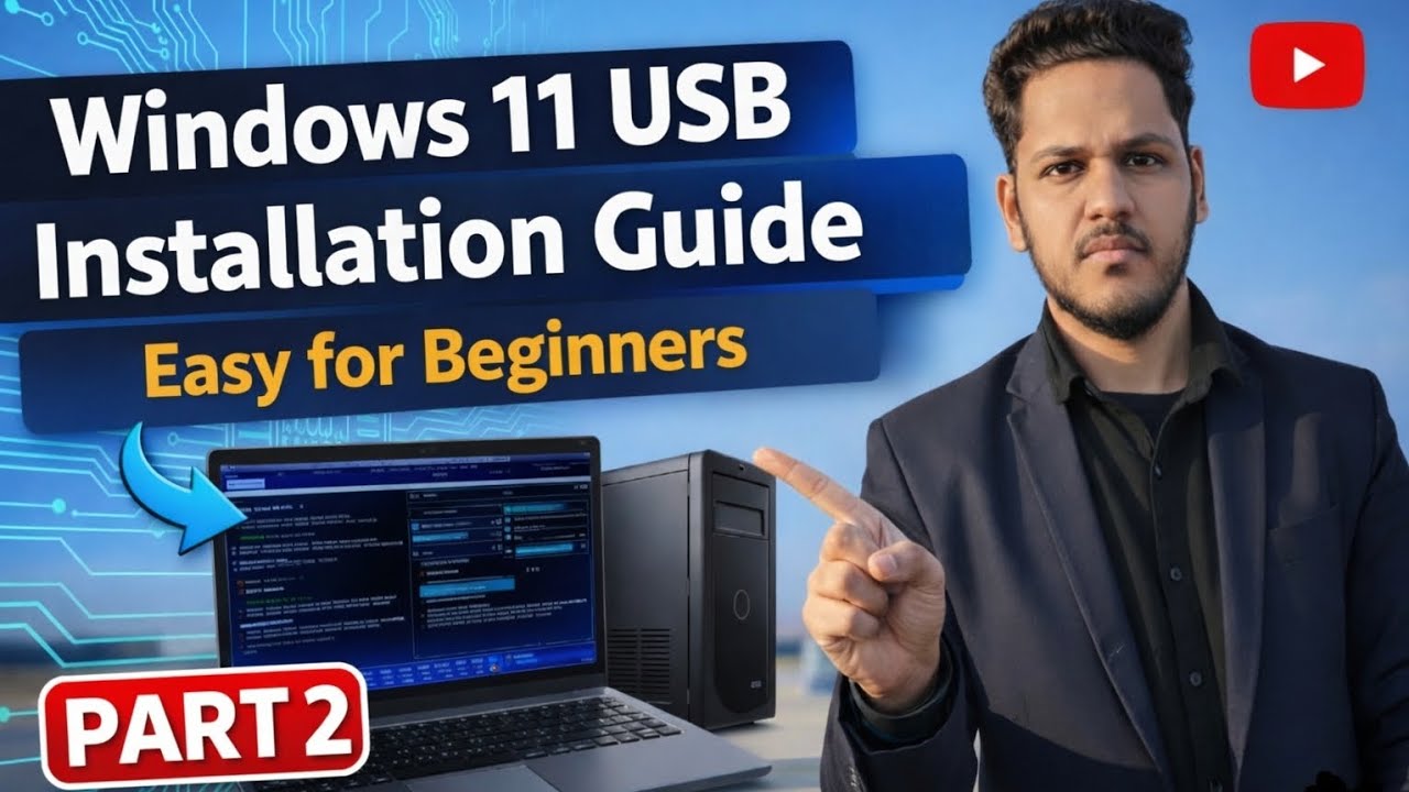 Learn how to install Windows 11 on Laptop & PC step by step | Easy guide for beginners with USB boot