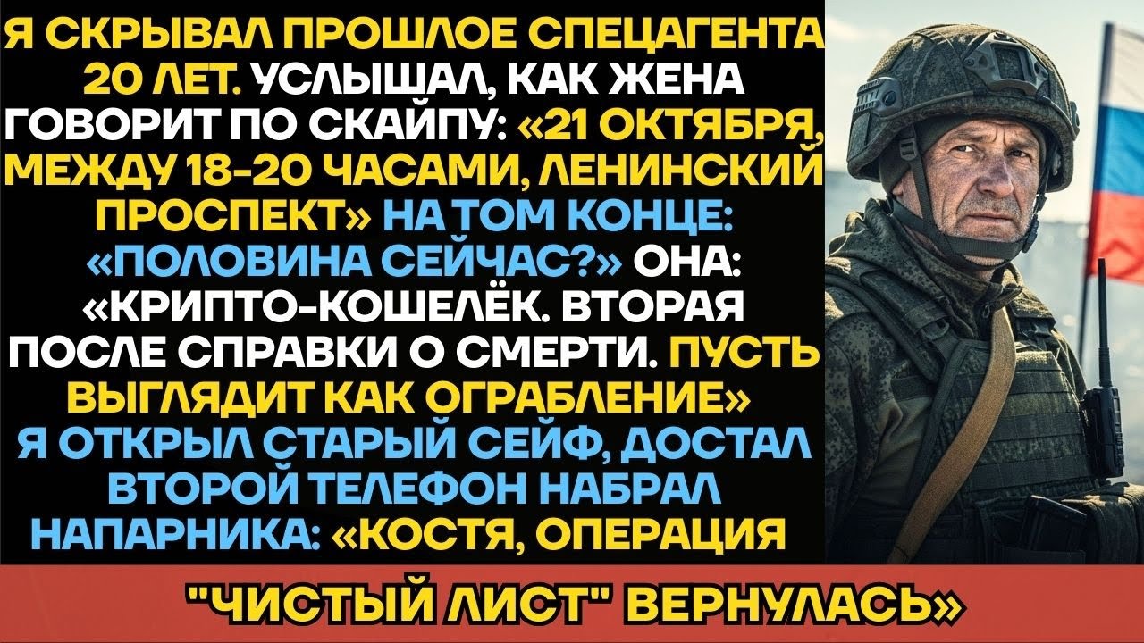 Я Скрывал Прошлое Спецагента 20 Лет. Услышал, Как Жена Шепчет: «21 Октября Убрать Его» — Я...