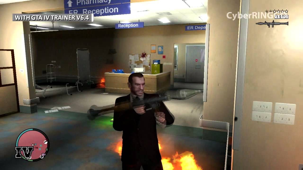 Grand Theft Auto IV - Fun Stuffs - RPG, Explosions, Police War, Hospital, and Helicopter