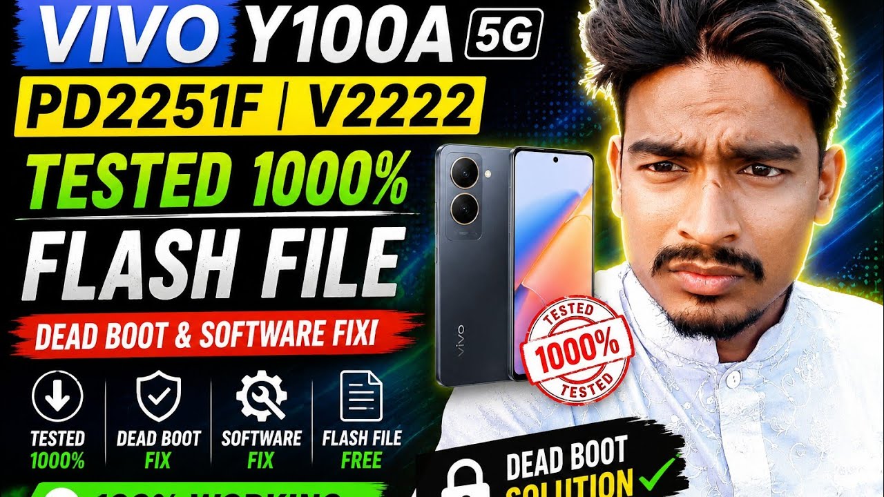 Vivo Y100A V2222 Flash File Free Download | Tested Firmware Android 13 to 15 Upgrade