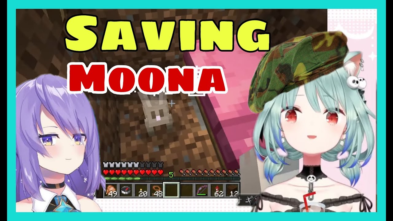 Uruha Rushia Save Moona From Wilderness And Reunite Her With Pesacho | Minecraft [Hololive/Eng Sub]