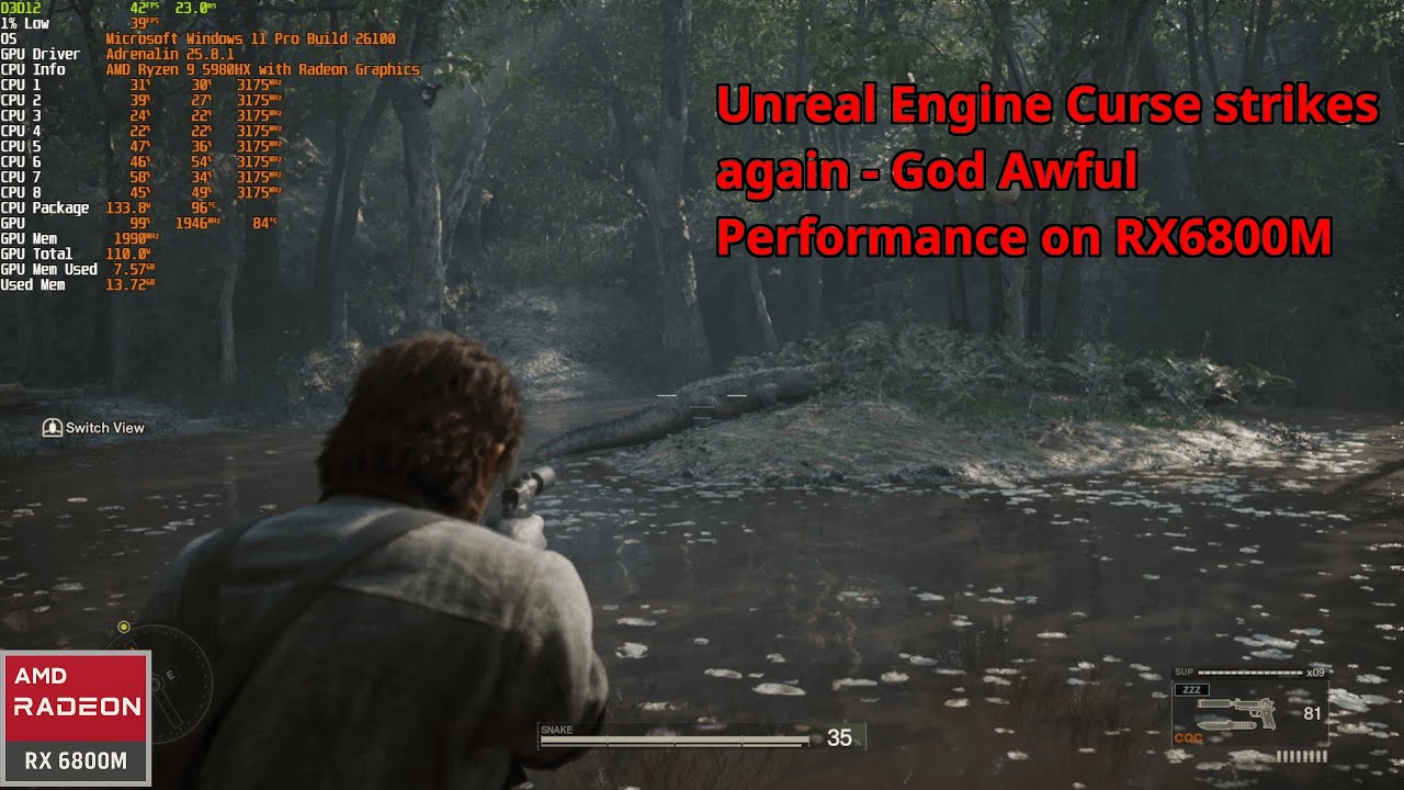 Metal Gear Delta Is Broken on RX6800M | Complete 1080p Performance Test (Ryzen 9 5980HX)