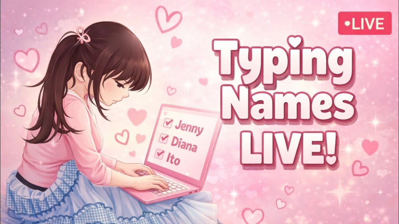 Type Your Name in Chat — I’ll Type It LIVE! ♡ | #Live #Subscribe #Fun #PinkDream