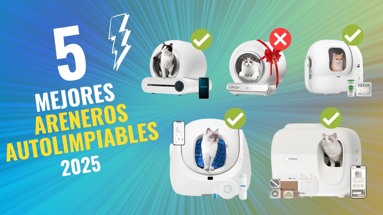 😺🚽 Los 5 Mejores Areneros Autolimpiables para Gatos de 2025 Calidad-Precio en Amazon ✅
