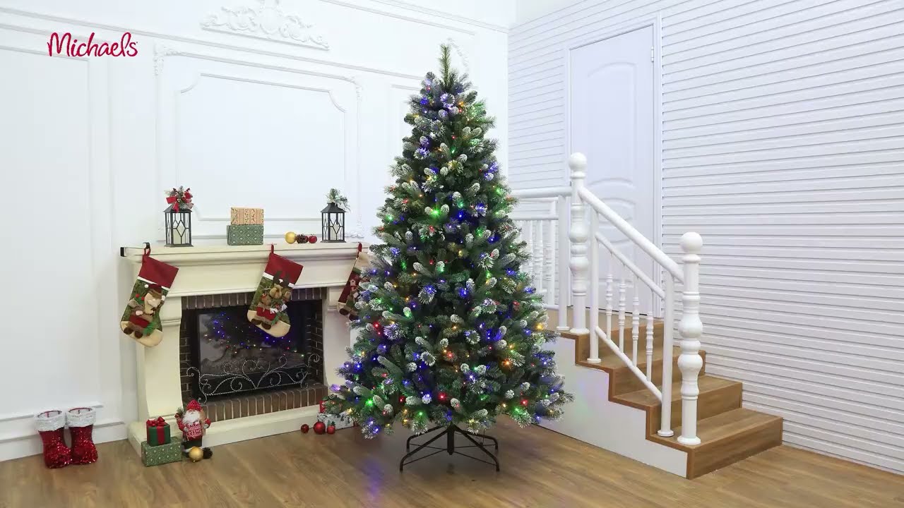 10742903: 7.5ft. Pre-Lit Weston Fir Artificial Christmas Tree, Color Changing LED Lights | Michaels