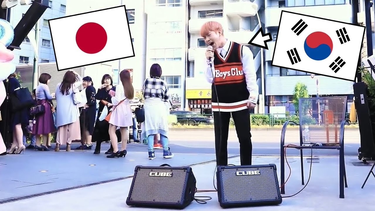 일본에서 한국노래 불렀더니 반응이 ㄷㄷ - 이수 'My Way(마이웨이)' 동급생 신오쿠보 버스킹 직캠