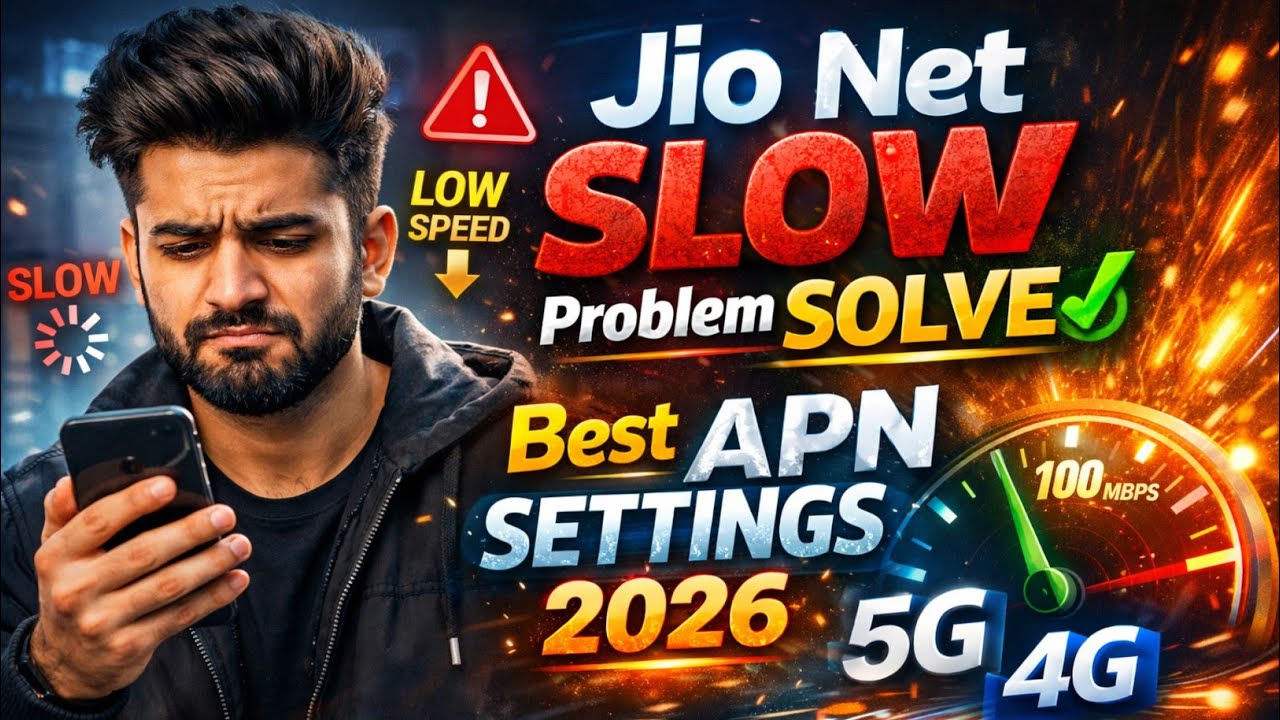 Jio Net Slow Problem Solve | Best APN Settings 2026 | Jio APN Settings for Fast Internet 2026 🚀 