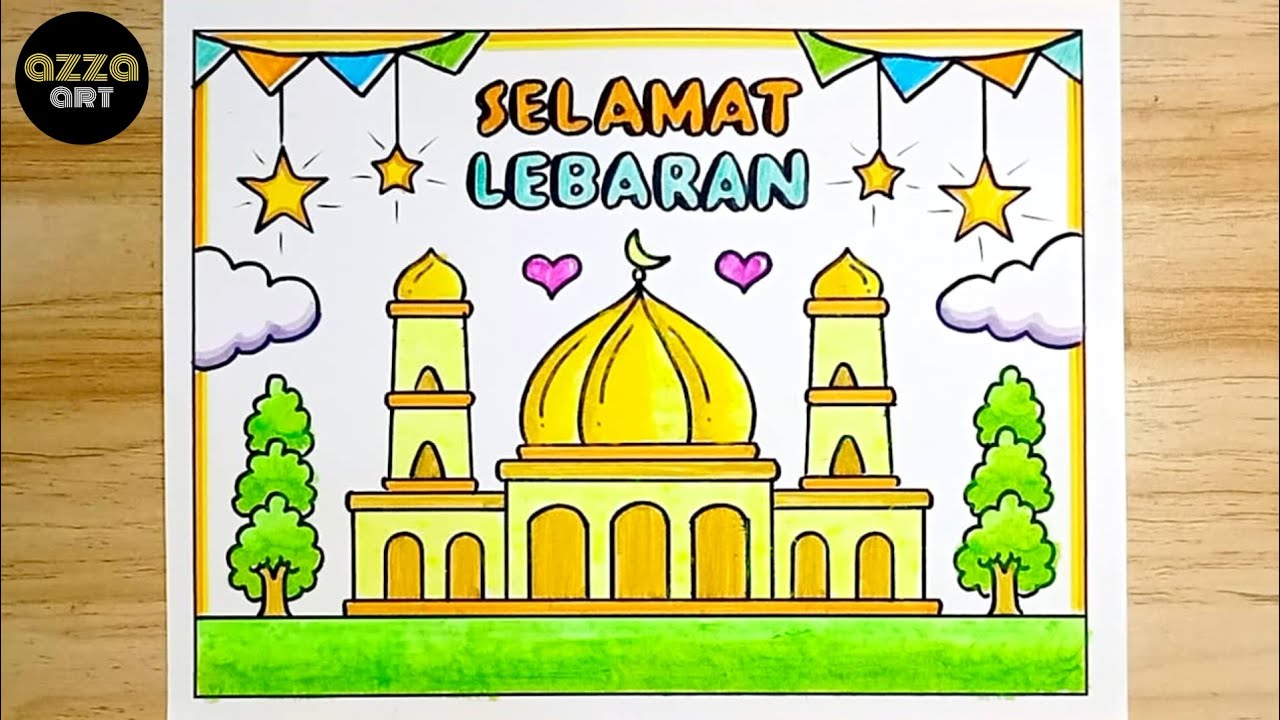 Keren Banget ‼️ Cara Membuat Poster Hari Raya Idul Fitri 2026 🔴 Menggambar poster ramadhan 1447 H 