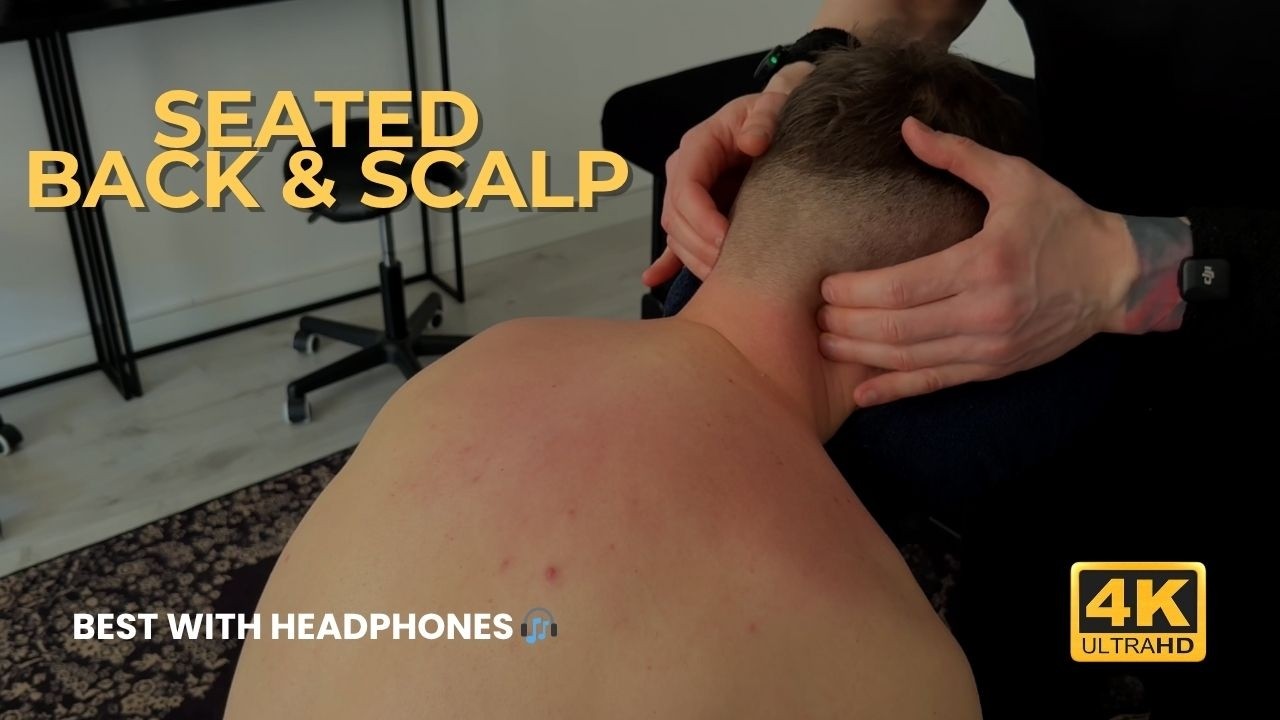ASMR Chair Massage #2 &ndash; Deep Scalp & Neck Pressure (No Talking, Binaural)