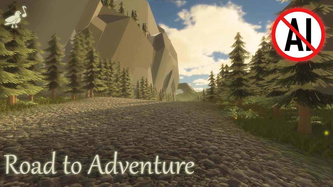 Road to Adventure! | Forest Road Sounds | 1 hour