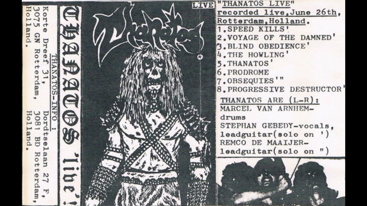 Thanatos (NL) Live rehearsal @ De Lede, Rotterdam NL. June 26th 1985 (Rare Early Black/Thrash metal)