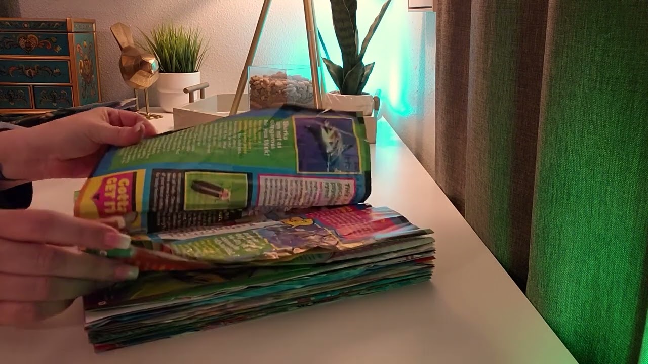 Paper Crinkles ASMR | Crinkly Page Turning with Squeezing - No Talking