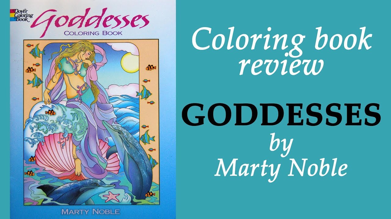 GODDESSES by Marty Noble. #Coloring book review