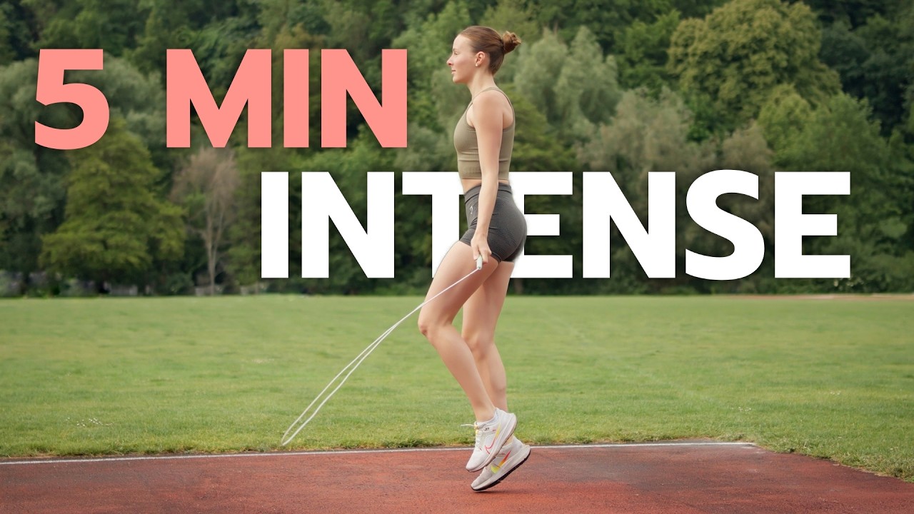 5 MIN FULL BURN JUMP ROPE WORKOUT //  Intense skipping //  Just Speed - High Knees -  Double Unders