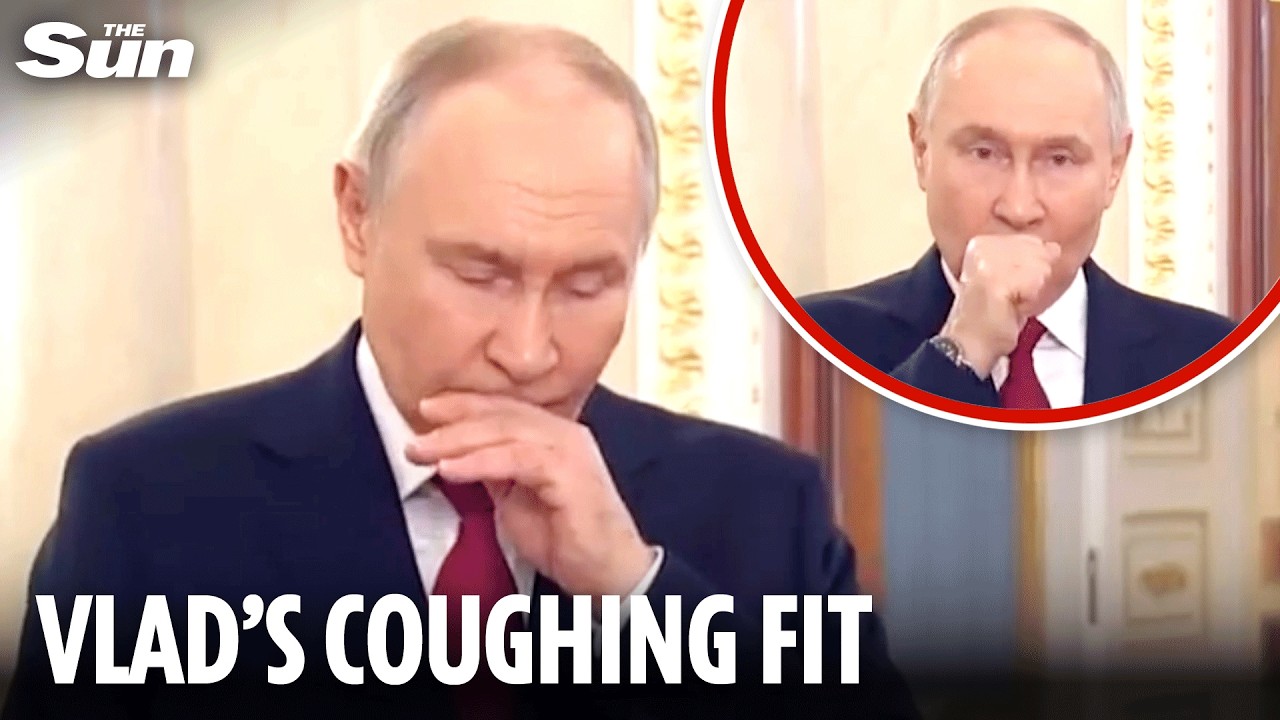 Coughing Putin, 73, struggles to make it through speech as tyrant faces fresh ill-health rumours