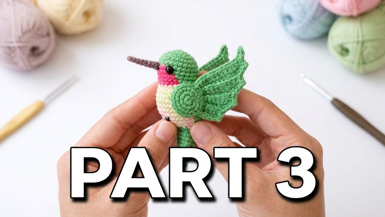 🐦 Finaliza tu Colibrí Amigurumi a Crochet (3) | Segunda Ala | Idea para Vender o Regalar 🐦