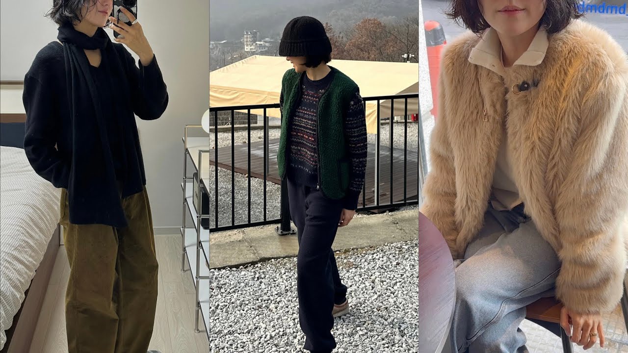 vlog. 연말 데일리룩• 얼바닉30, 문달, 포지트, lo61, 아쌔르• 겨울 아우터 추천• 잔잔하게 보낸 일상브이로그