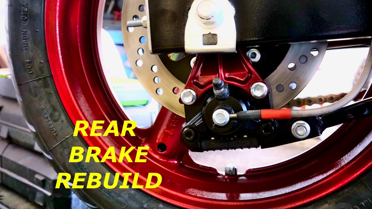 How to Rebuild Rear Motorcycle Brake Caliper - Suzuki GSX600F Katana