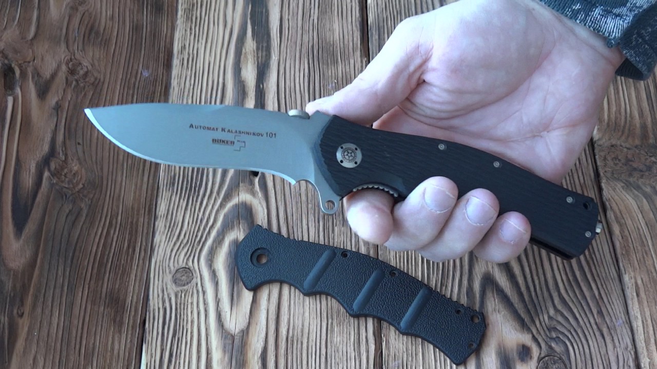 Накладки на Boker plus. Automat kalashnikov 101. Custom Scales.