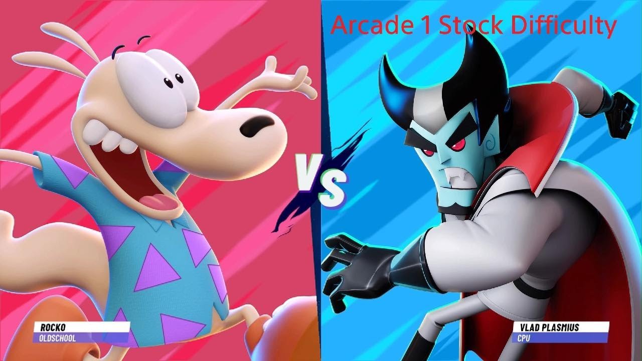 Nickelodeon All-Star Brawl 2 Arcade Rocko (Unstoppable Force Difficulty)