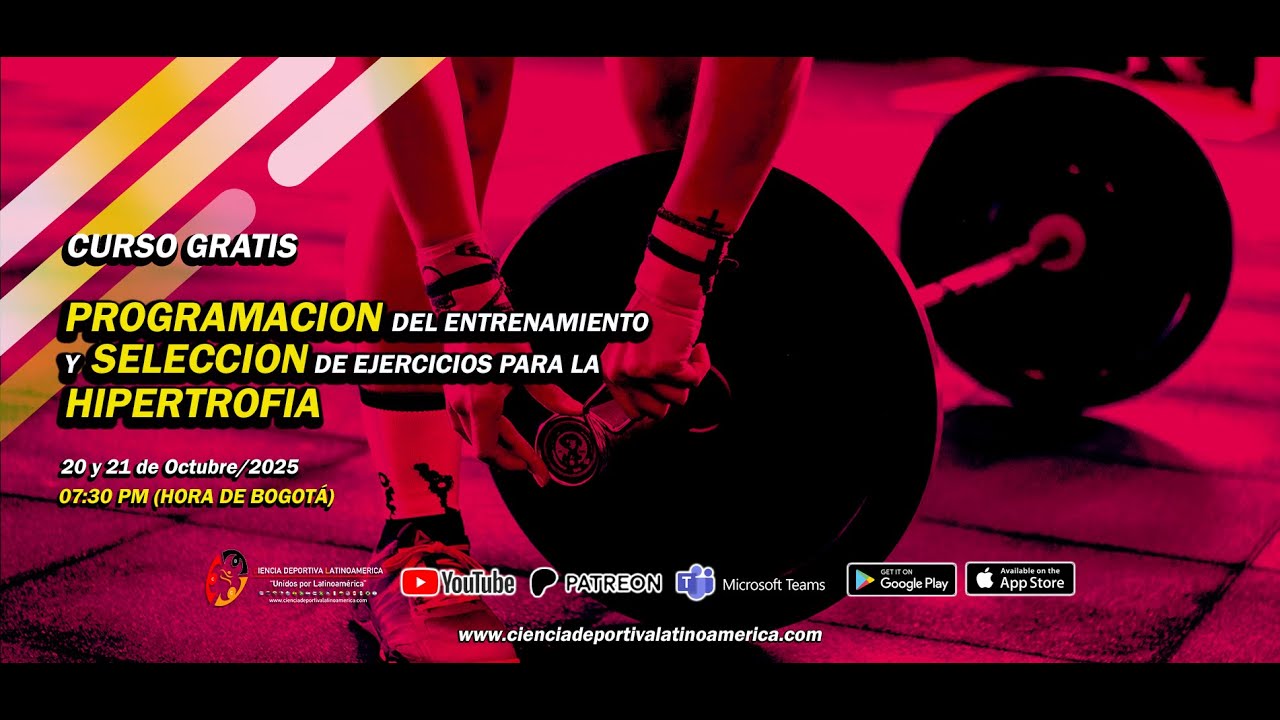 🔴CLASE 1- PROGRAMACI&Oacute;N DEL ENTRENAMIENTO Y SELECCI&Oacute;N DE EJERCICIOS PARA HIPERTROFIA