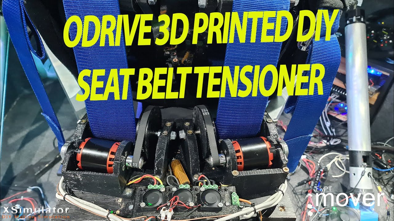 3D Printed DIY oDrive Seat Belt Tensioner | 6DOF Motion - VR HP Reverb