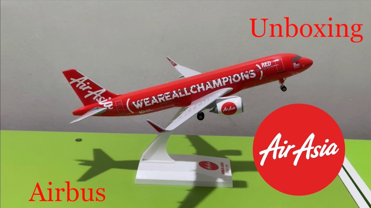 ✈️🅰️AirAsia We Are All Champions Airbus A320 Unboxing (ASMR)