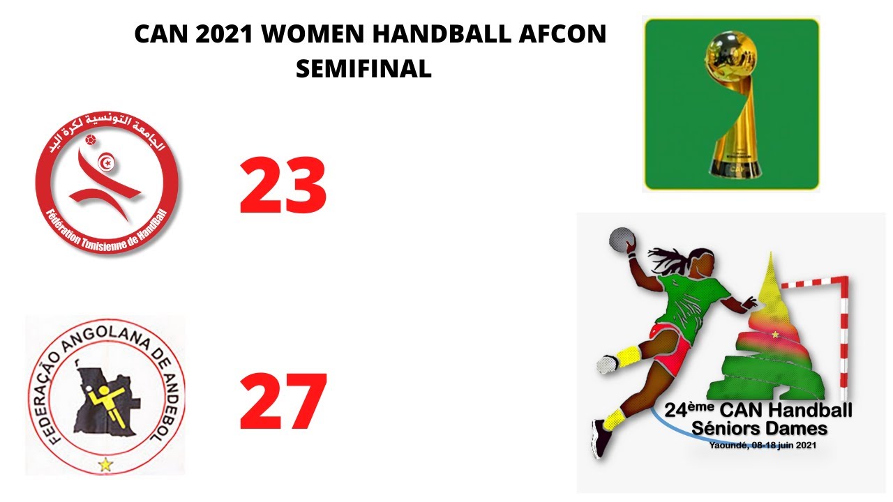 CRTV - CAN 2021 WOMEN'S HANDBALL AFCON - SEMIFINAL - (TUNISIA 23 # 27 ANGOLA) - 16th June 2021