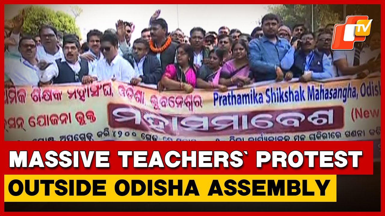 Odisha Teachers Stage Massive Protest Outside Assembly Over Pay And Service Reforms