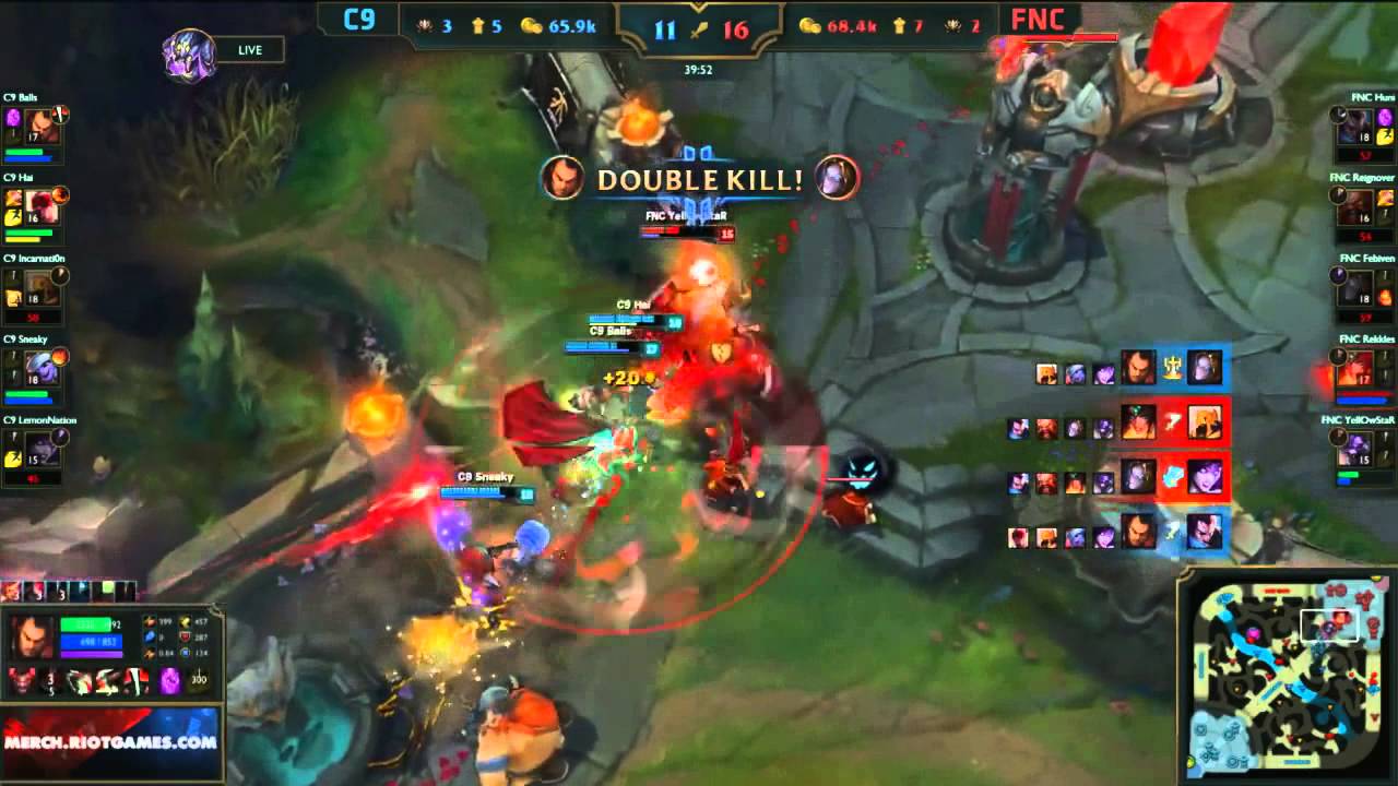 C9 Balls Darius Pentakill! - C9 vs FNC - Day 4 - World Championship 2015 - League of Legends