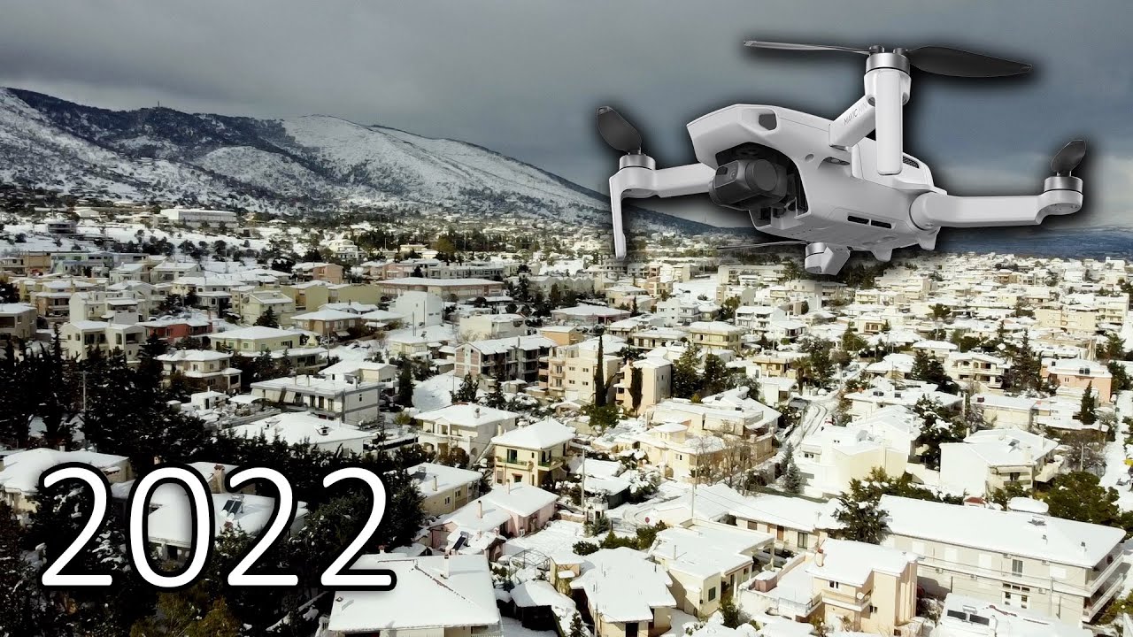 Paiania, Greece - Snowfall 2022 - DJI Mavic Mini
