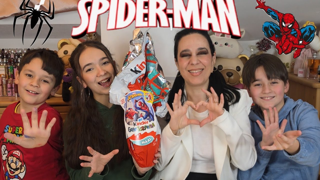 SORPRESA! APRIAMO INSIEME UOVA DI PASQUA DI SPIDERMAM KINDER GRANSORPRESA 2026 🕷