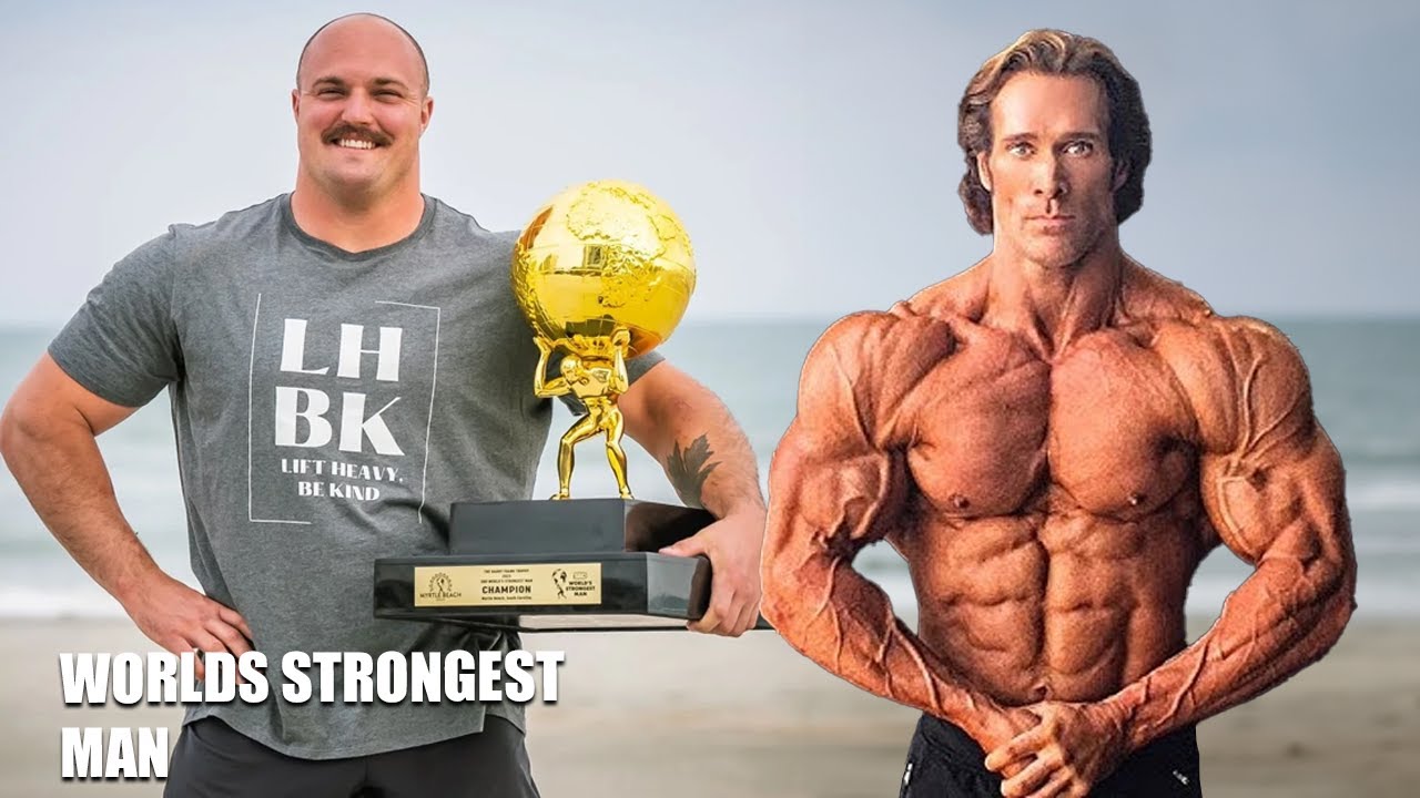 Mike O'Hearn and Mitchell Hooper Train Chest At Golds Gym Venice