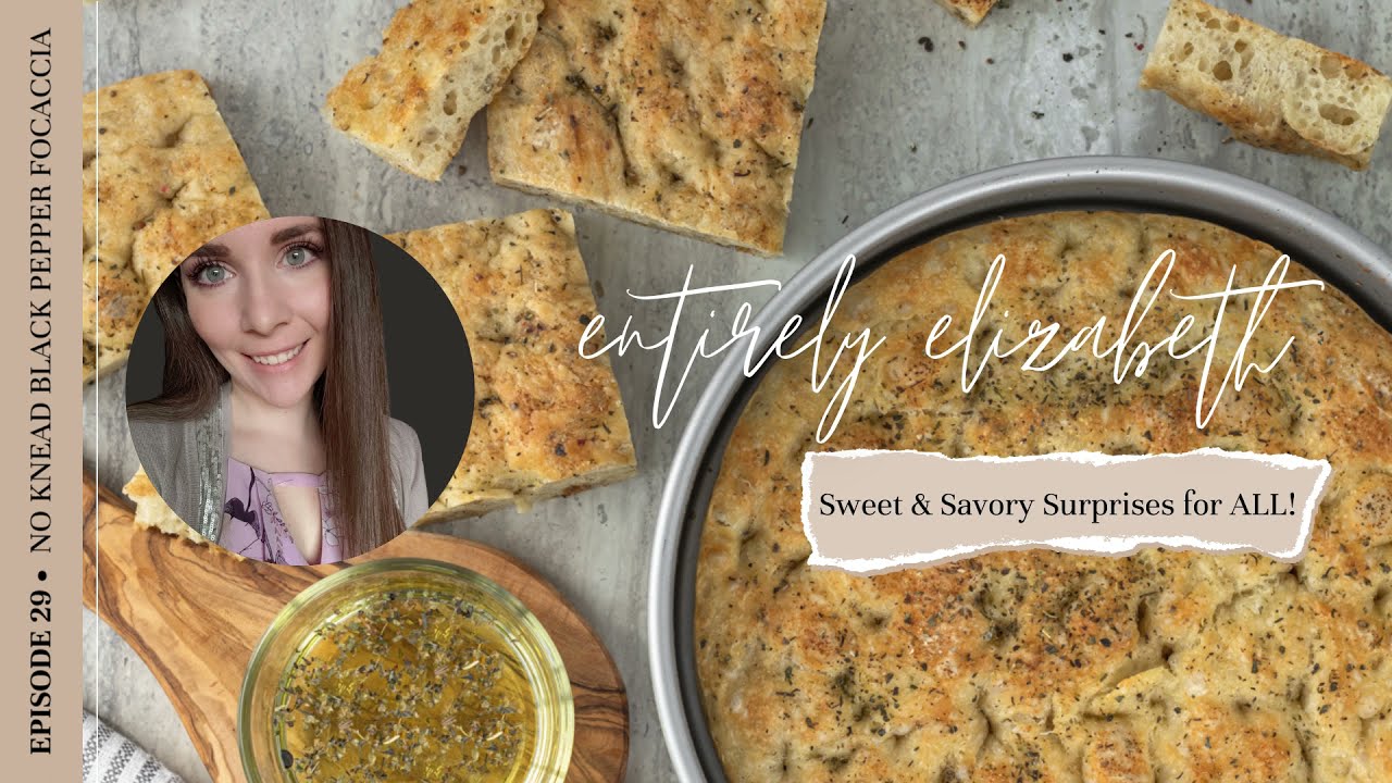 No Knead Black Pepper Focaccia