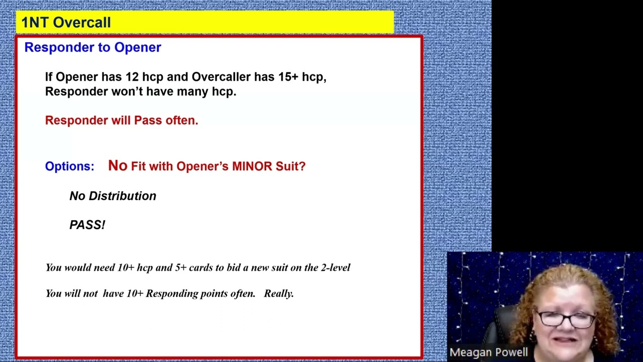 1NT Overcall Fundamentals
