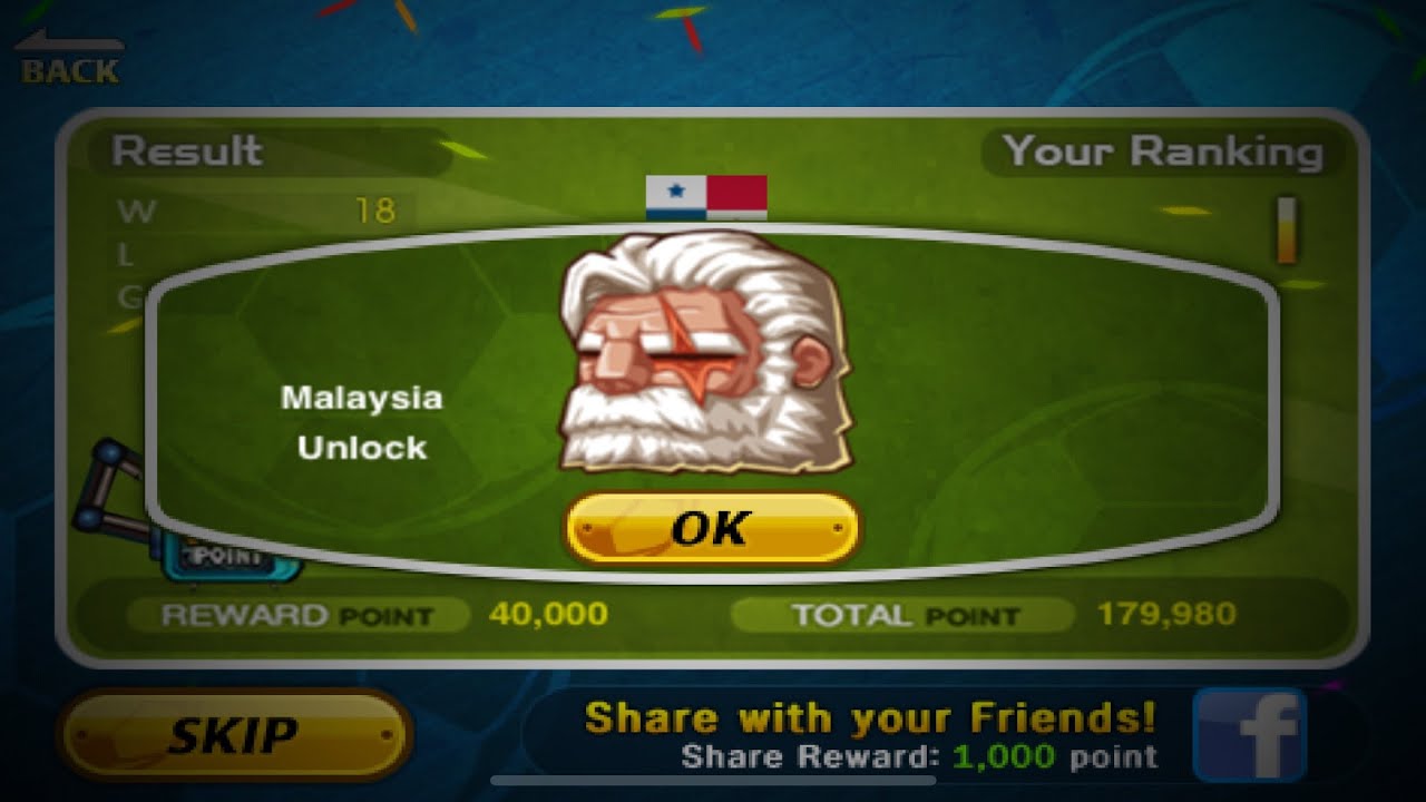How to unlock Malaysia in head soccer (Major League)