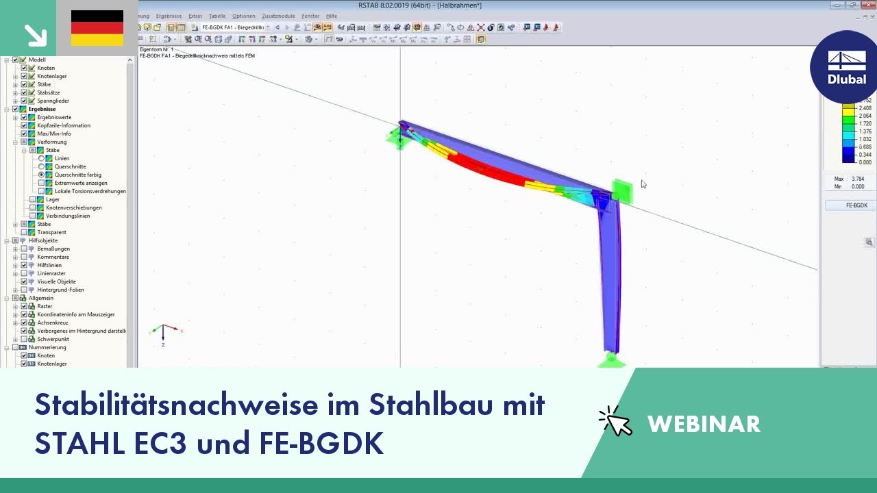 Webinar: Stabilitätsnachweise im Stahlbau mit STAHL EC3 und FE-BGDK