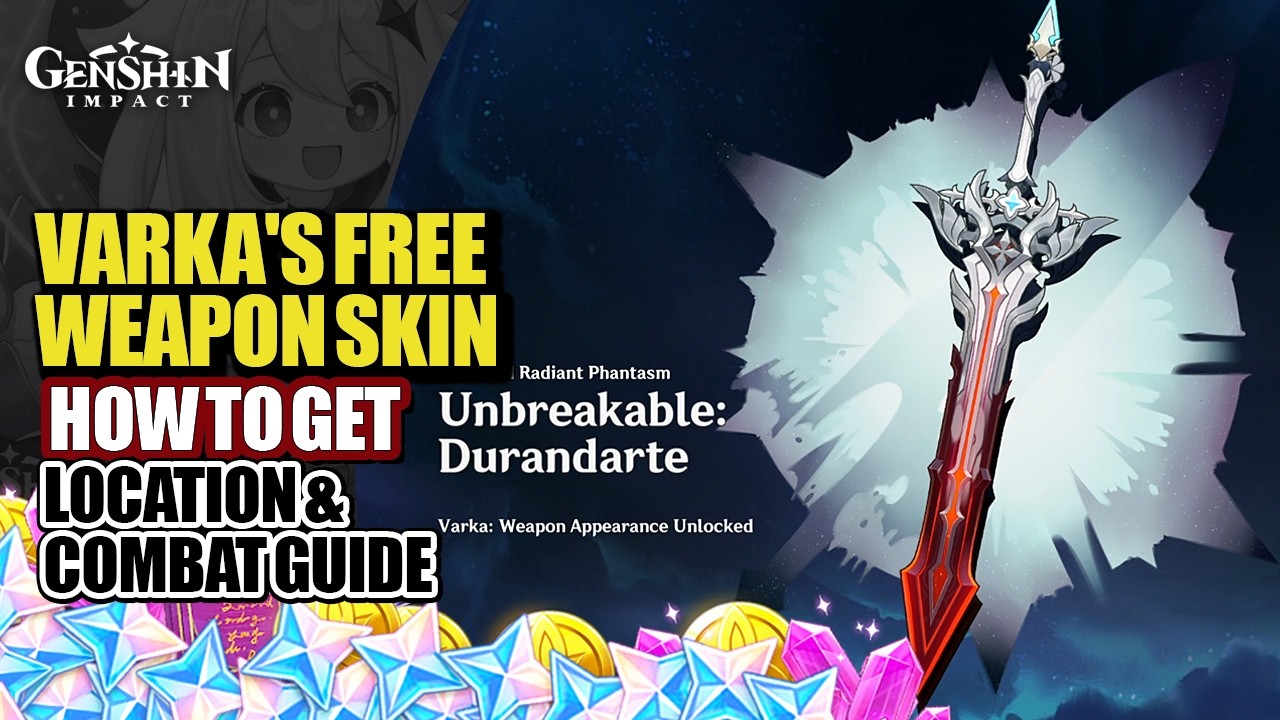How To Obtain Varka Free Weapon Skin Guide | Nameless Bloodstained Monument | Genshin Impact Luna V