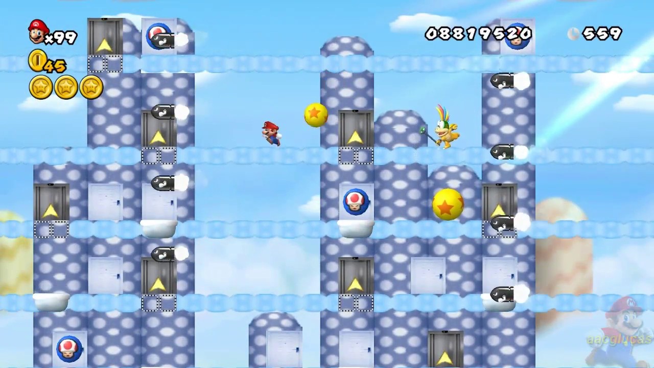 New Super Mario All Stars HD: Hotel Mario REMAKE 100% Larry's Hotel and Lemmy's Hotel (2/4)