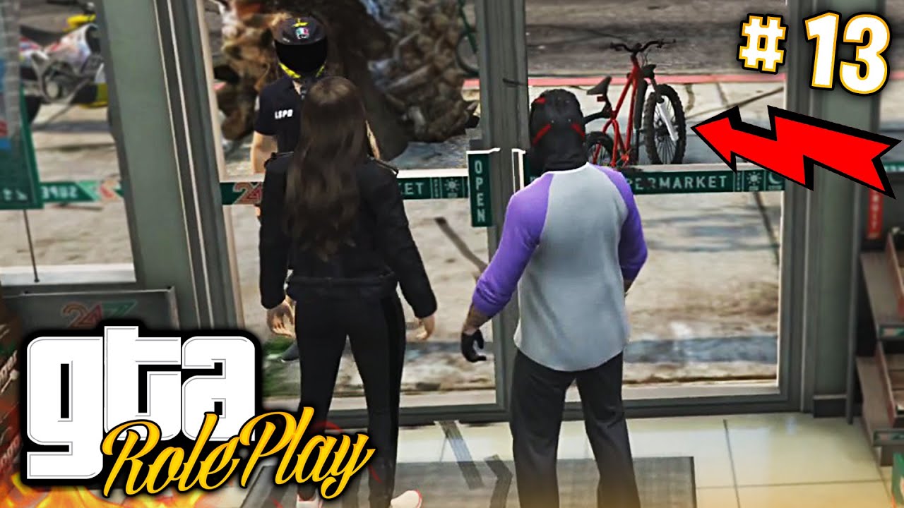 ROBO UNA TIENDA EN BICI CON MI NOVIA TOXICA GTA V ROLEPLAY #13