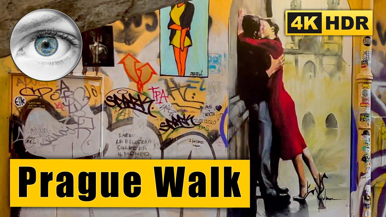 Prague 4k Walking Tour:  Lesser Town (Mal&aacute; Strana), Kampa Island 🇨🇿 Czech Republic 4k HDR ASMR