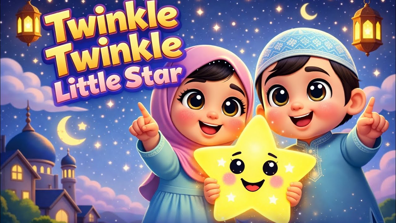Muslim Twinkle Twinkle | Islamic lullaby Version| nasheed | Islamic Songs-Kids| LittleMuslimUniverse