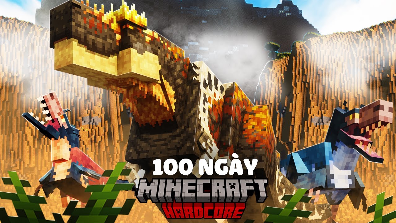 Mình Sinh Tồn 100 Ngày Trong Minecraft Thế Giới Khủng Long Siêu Khó!