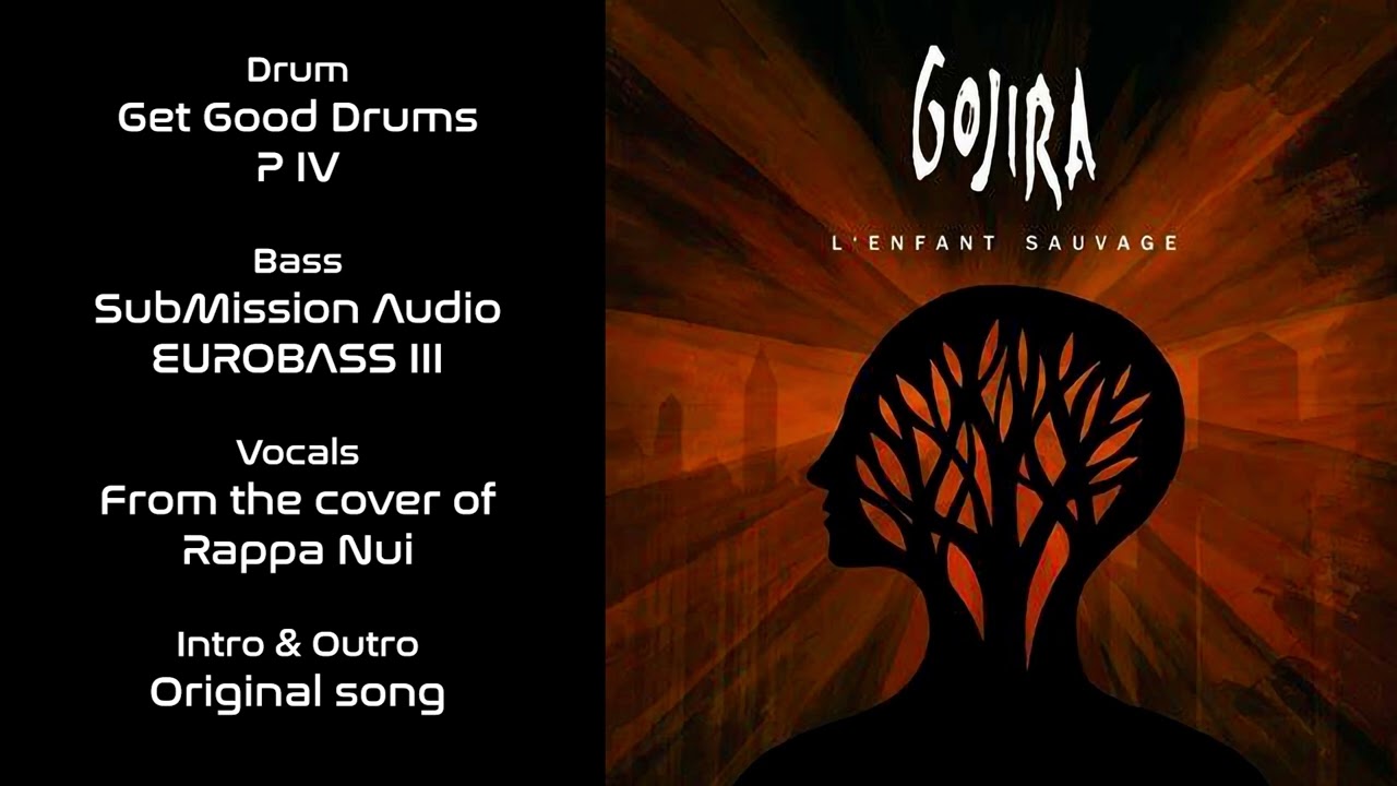 Gojira - L'enfant Sauvage - Guitar Backing Track with vocals