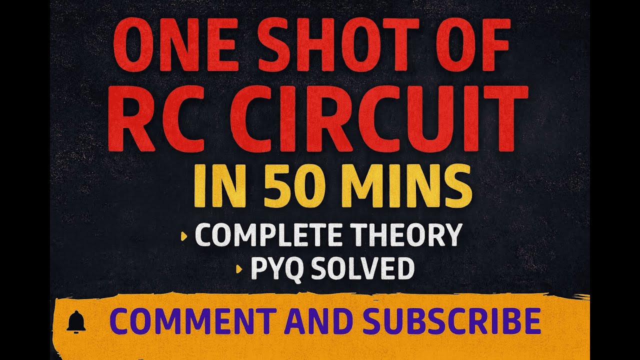one shot of current electricity / one short of rc circuit #physics #jee #exam #trending 